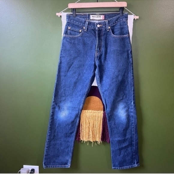 Levi’s 505 Straight Relaxed Blue Jeans 29W - Picture 1 of 4